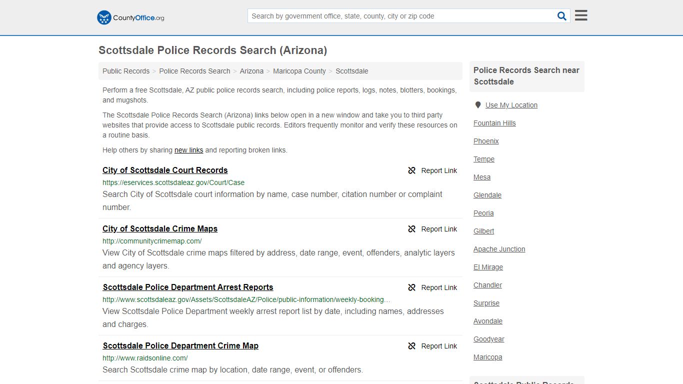 Police Records Search - Scottsdale, AZ (Accidents & Arrest ...