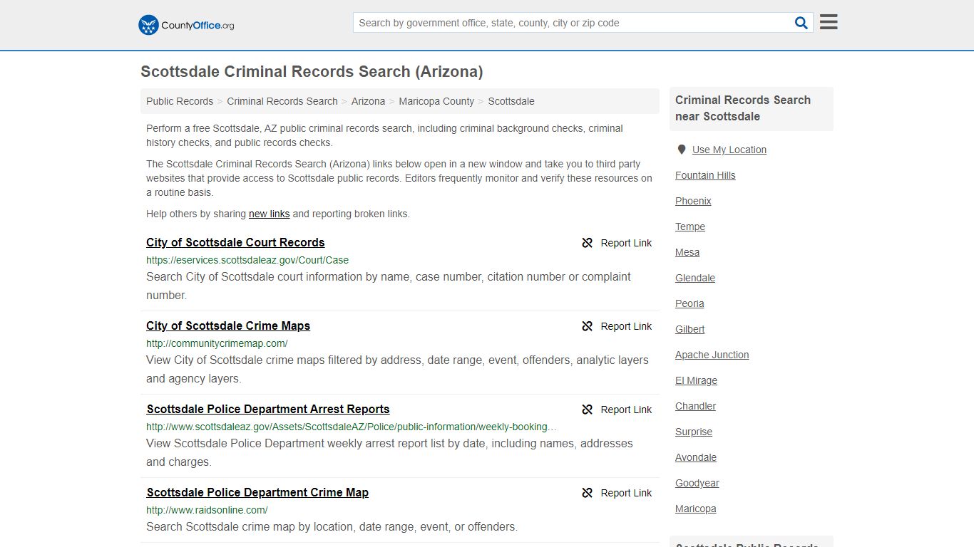 Criminal Records Search - Scottsdale, AZ (Arrests, Jails ...